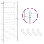 Wine Rack for 96 Bottles White Metal