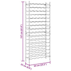 Wine Rack for 96 Bottles White Metal