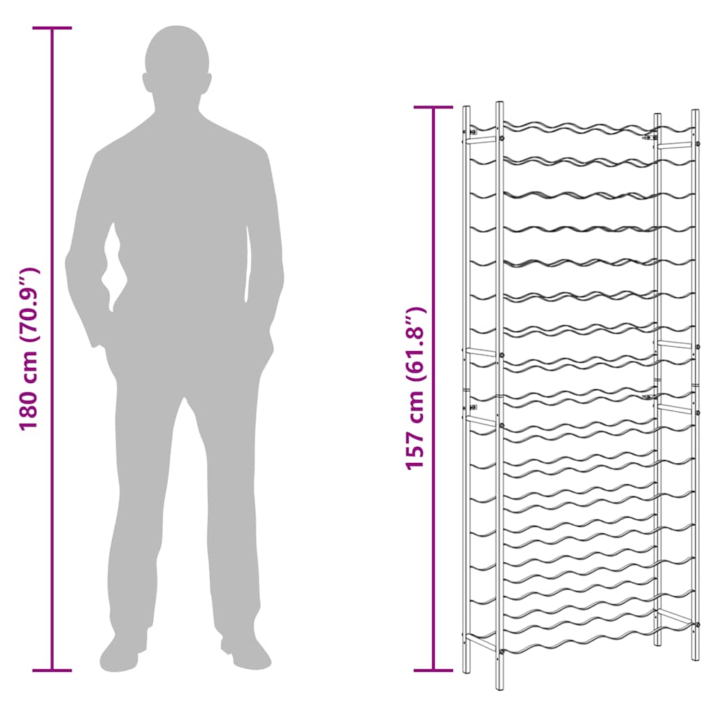 Wine Rack for 96 Bottles White Metal