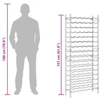 Wine Rack for 96 Bottles White Metal