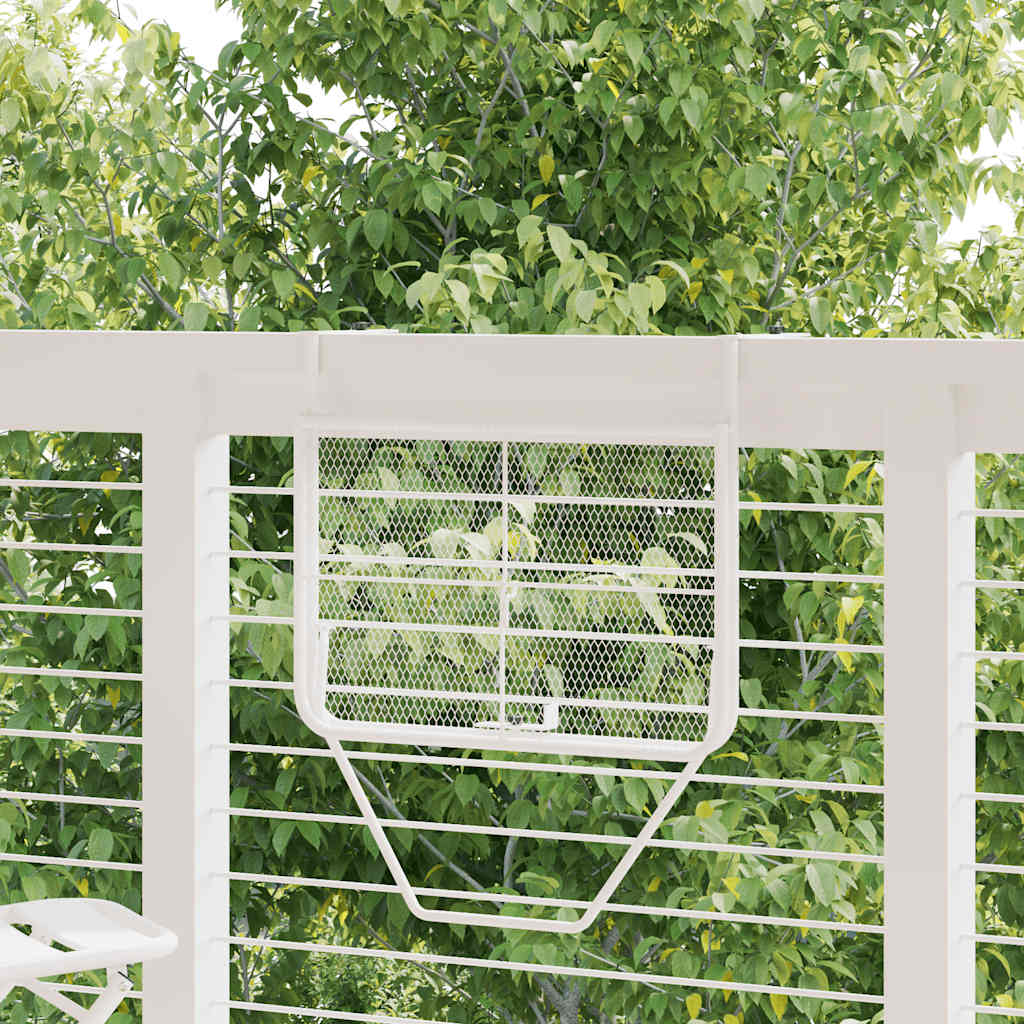 Balcony Table White 60x40 cm Steel