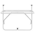 Balcony Table White 60x40 cm Steel