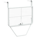 Balcony Table White 60x40 cm Steel
