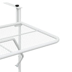 Balcony Table White 60x40 cm Steel