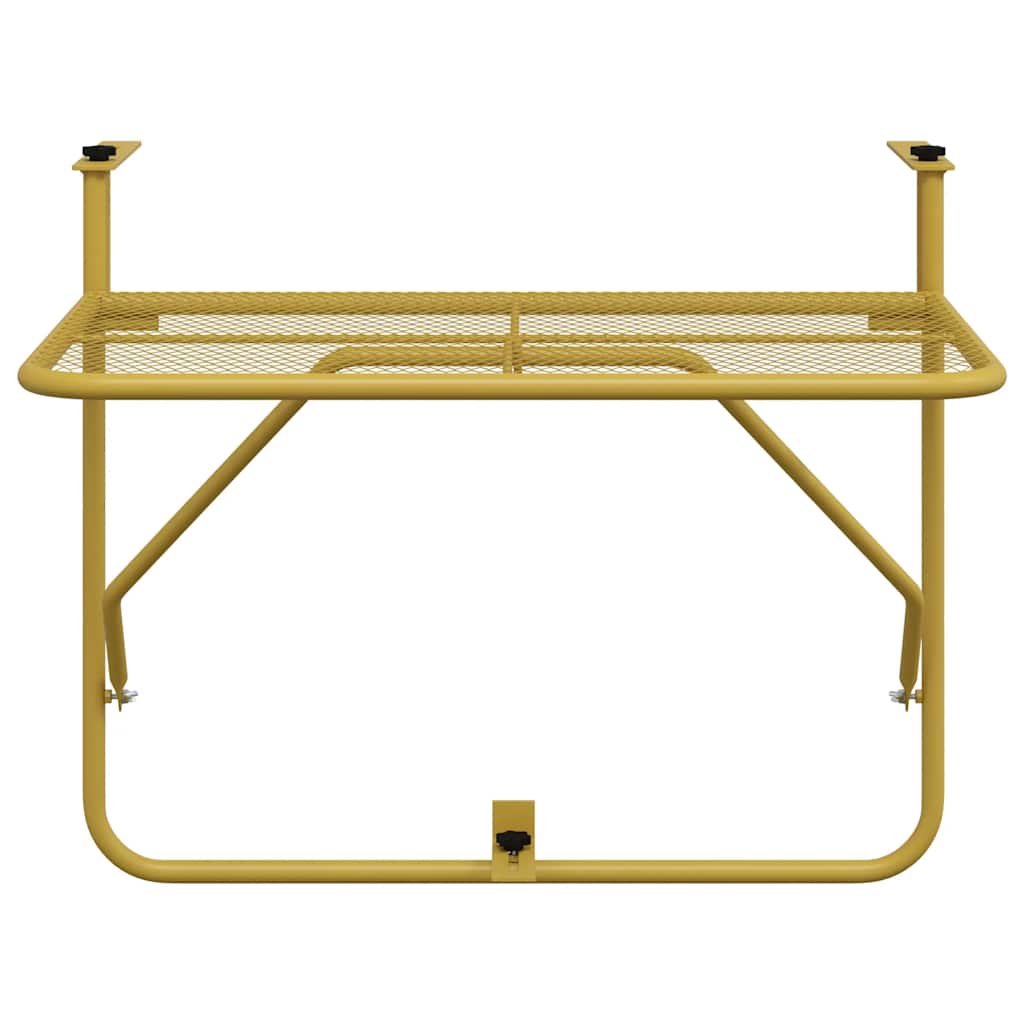 Balcony Table Gold 60x40 cm Steel