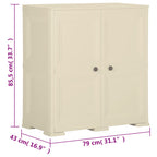 Plastic Cabinet 79x43x85.5 cm Wood Design Angora White