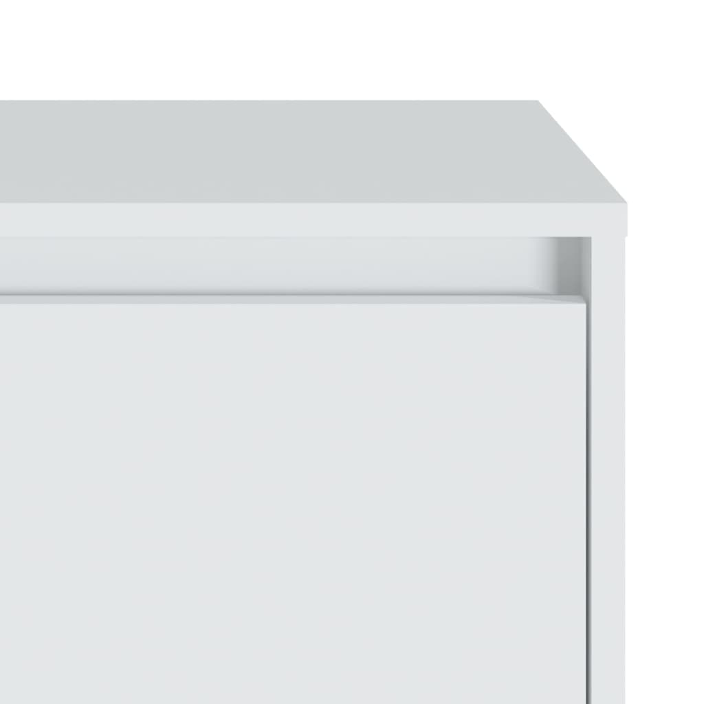 Bedside Cabinet White 45x34x44.5 cm Engineered Wood