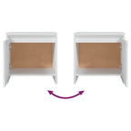 Bedside Cabinet White 45x34x44.5 cm Engineered Wood