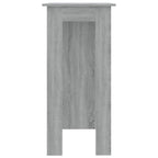 Bar Table with Shelf Grey Sonoma 102x50x103.5 cm Engineered Wood