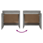 Bedside Cabinets 2 pcs Grey Sonoma 45x34x44.5 cm Engineered Wood