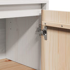 Sideboard White 60x34x75 cm Solid Wood Pine