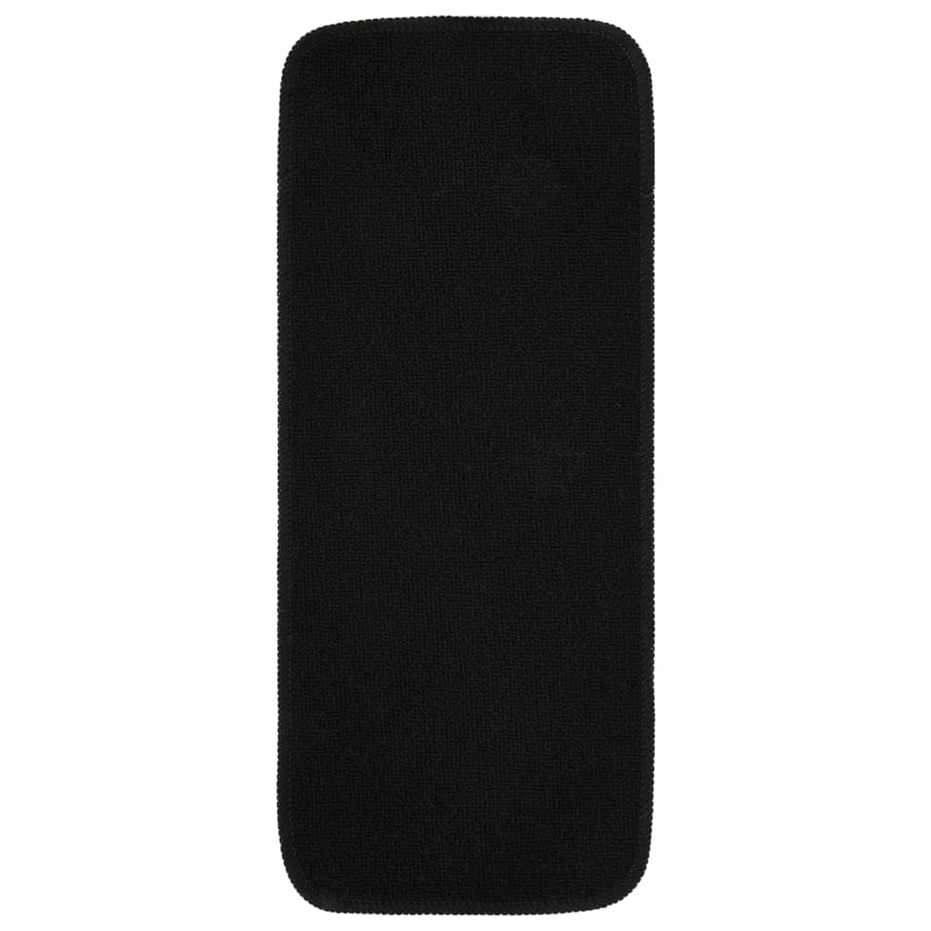Anti Slip Stair Mats 15 pcs 60x25 cm Black Rectangular