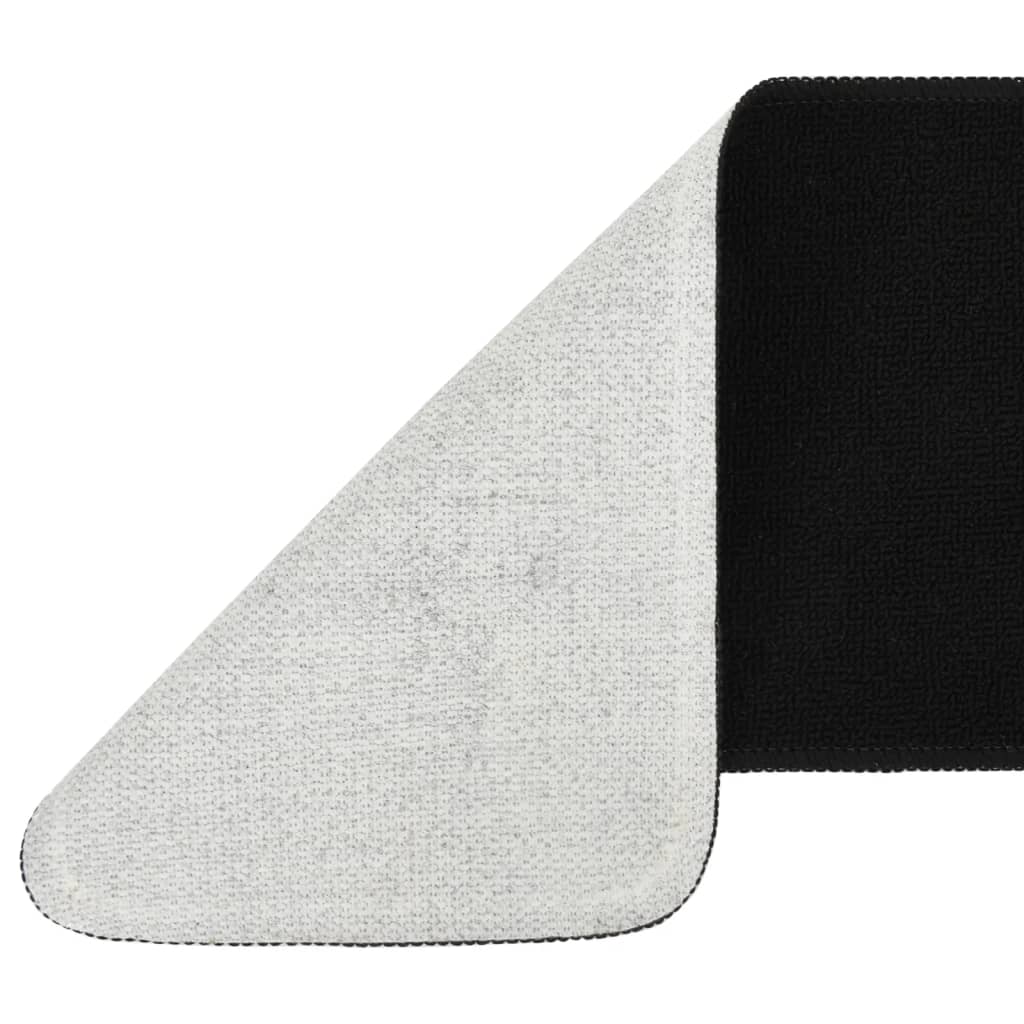 Anti Slip Stair Mats 15 pcs 60x25 cm Black Rectangular