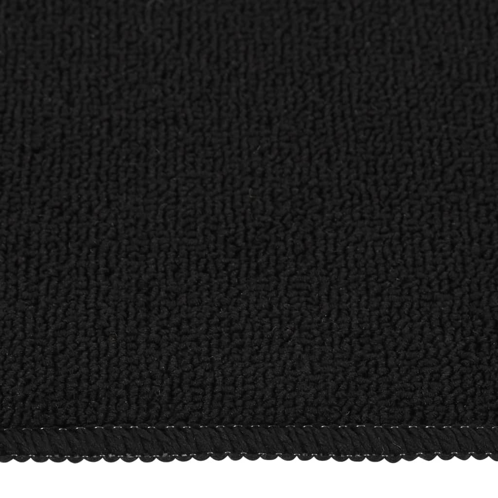 Anti Slip Stair Mats 15 pcs 75x20 cm Black Rectangular