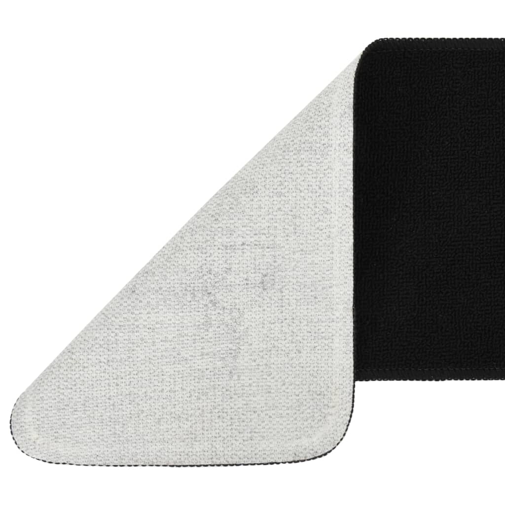 Anti Slip Stair Mats 15 pcs 75x20 cm Black Rectangular