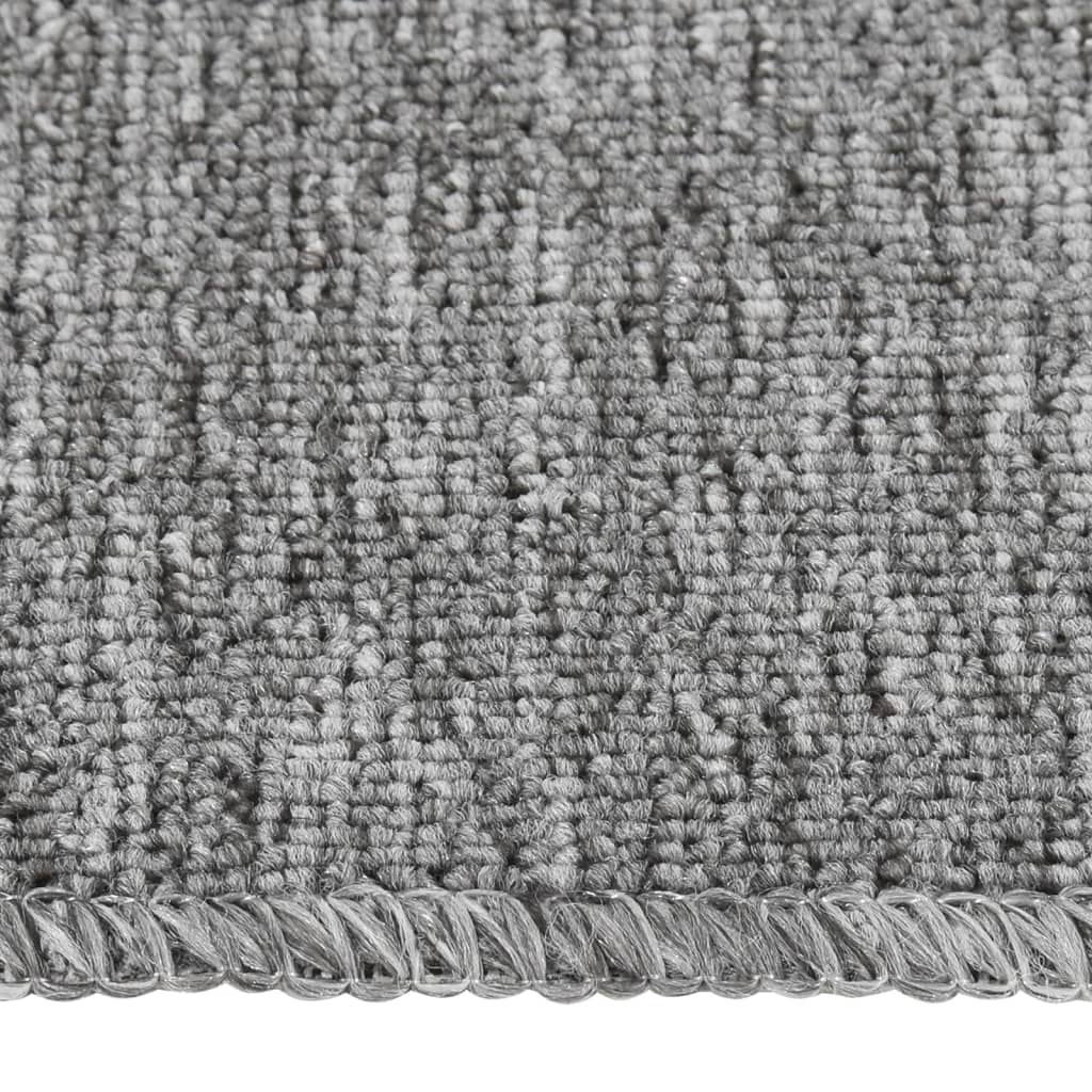Anti Slip Stair Mats 15 pcs 60x25 cm Grey Rectangular