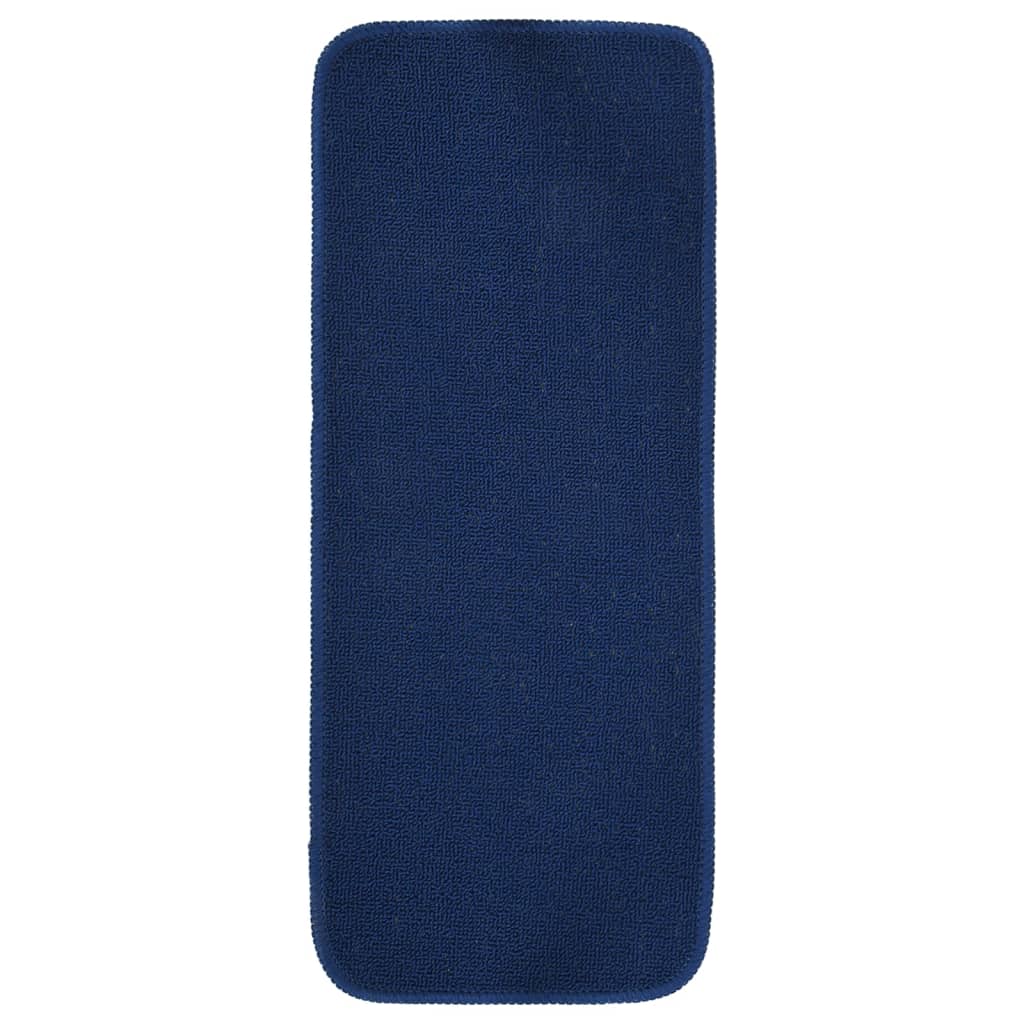 Anti Slip Stair Mats 15 pcs 60x25 cm Navy Blue Rectangular