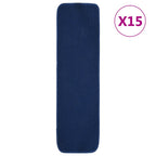 Anti Slip Stair Mats 15 pcs 75x20 cm Navy Blue Rectangular