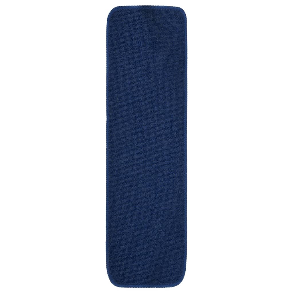 Anti Slip Stair Mats 15 pcs 75x20 cm Navy Blue Rectangular