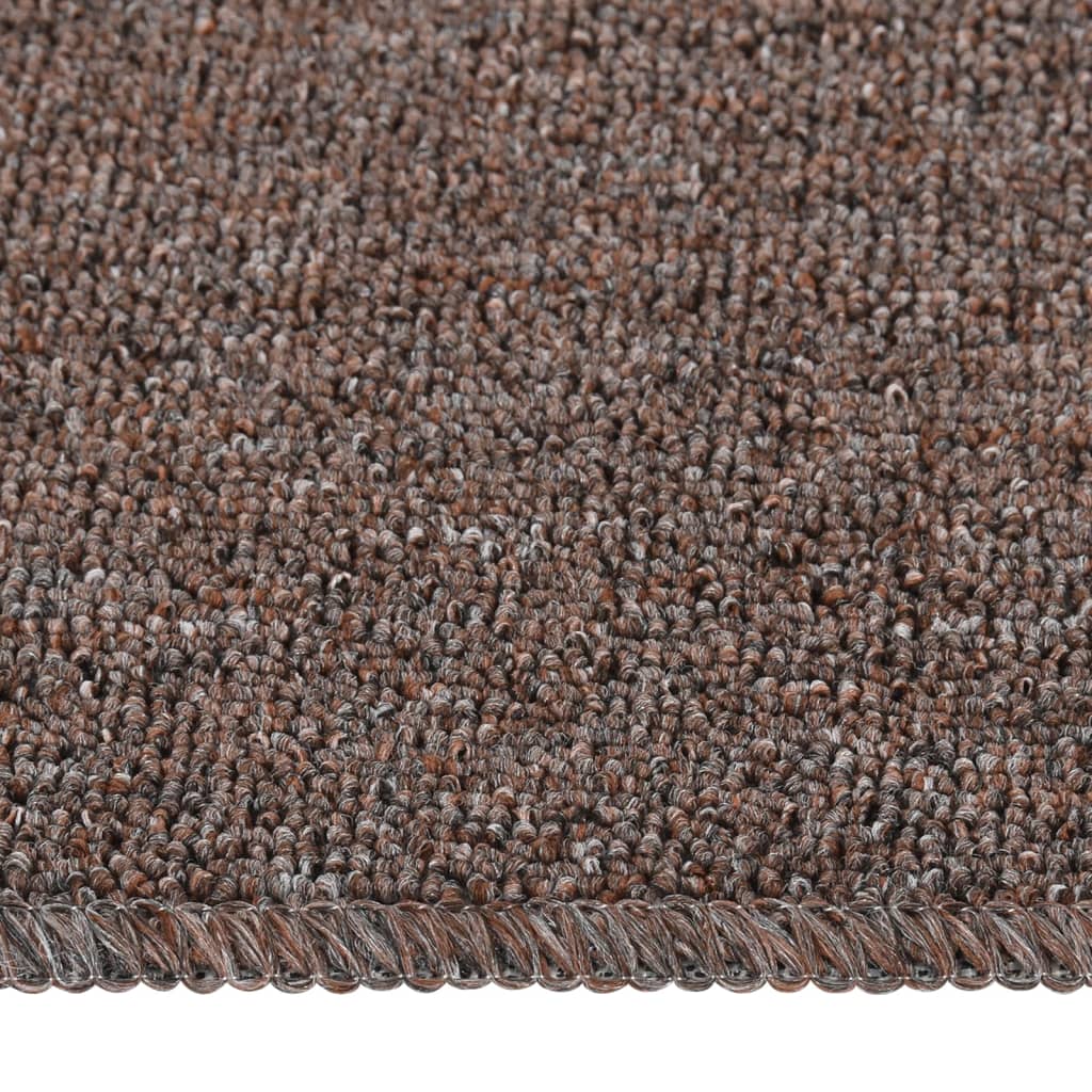 Anti Slip Stair Mats 15 pcs 60x25 cm Brown Rectangular