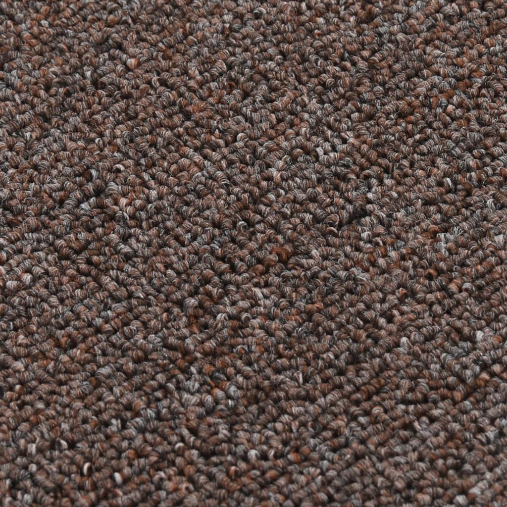 Anti Slip Stair Mats 15 pcs 60x25 cm Brown Rectangular