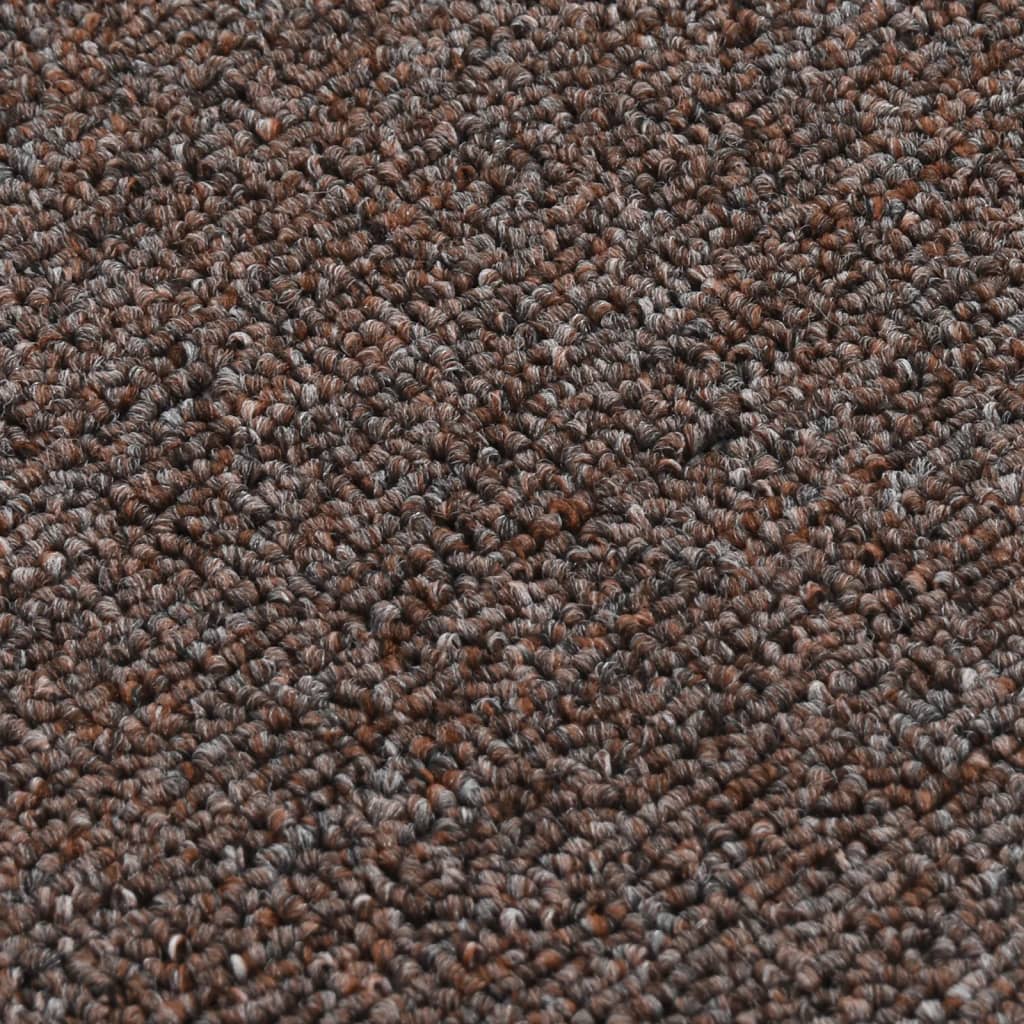 Anti Slip Stair Mats 15 pcs 75x20 cm Brown Rectangular