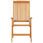 Folding Garden Chairs 2 pcs Solid Wood Eucalyptus