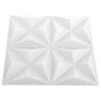 3D Wall Panels 12 pcs 50x50 cm Origami White 3 m²
