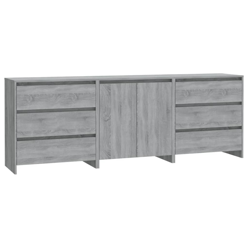 3 Piece Sideboard Engineered Wood