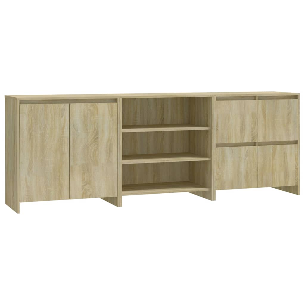 3 Piece Sideboard Engineered Wood