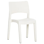 Garden Chairs 2 pcs White Polypropylene