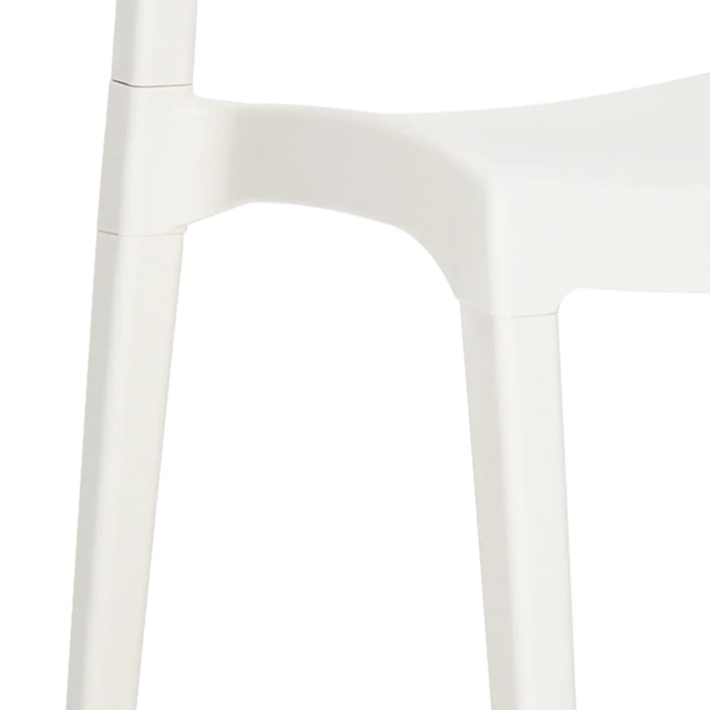 Garden Chairs 2 pcs White Polypropylene
