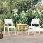 Garden Chairs 2 pcs White Polypropylene