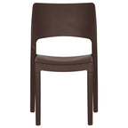 Garden Chairs 2 pcs Mocha Polypropylene