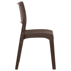 Garden Chairs 2 pcs Mocha Polypropylene
