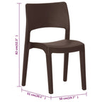 Garden Chairs 2 pcs Mocha Polypropylene