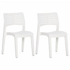 Garden Chairs 2 pcs White Polypropylene