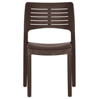 Garden Chairs 2 pcs Mocha Polypropylene