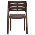 Garden Chairs 2 pcs Mocha Polypropylene