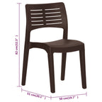 Garden Chairs 2 pcs Mocha Polypropylene