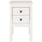 Bedside Cabinet White 40x35x61.5 cm Solid Wood Pine