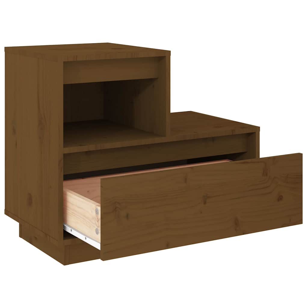 Bedside Cabinets 2 pcs Honey Brown 60x34x51 cm Solid Wood Pine