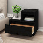 Bedside Cabinets 2 pcs Black 60x34x51 cm Solid Wood Pine