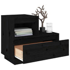 Bedside Cabinets 2 pcs Black 60x34x51 cm Solid Wood Pine