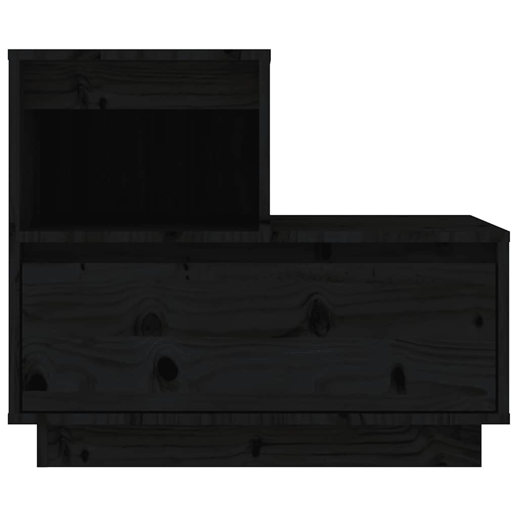 Bedside Cabinets 2 pcs Black 60x34x51 cm Solid Wood Pine