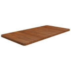 Bathroom Countertop Dark Brown 100x50x2.5cm Treated Solid Wood