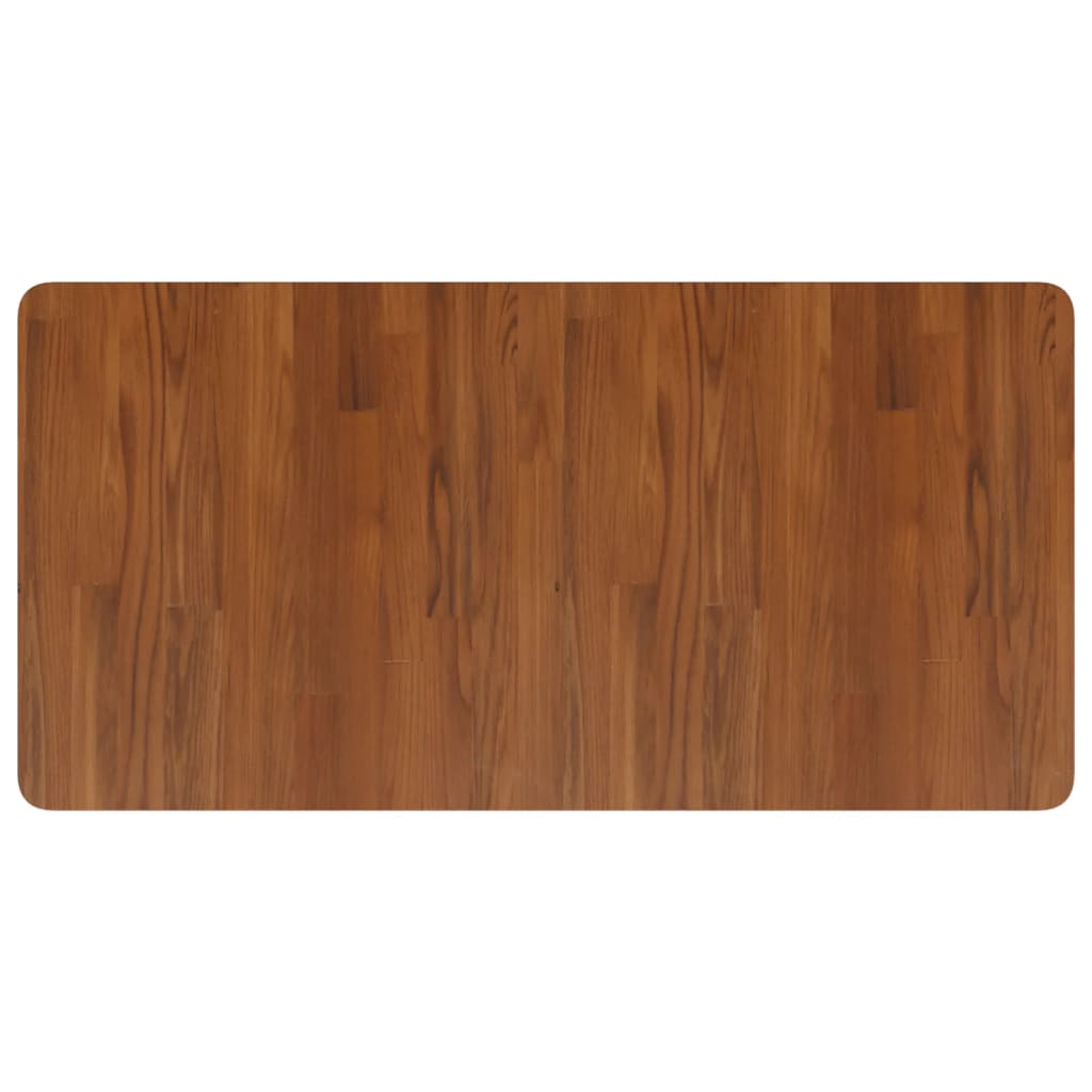 Bathroom Countertop Dark Brown 100x50x2.5cm Treated Solid Wood