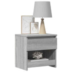 Bedside Cabinet Grey Sonoma 40x30x39 cm Engineered Wood