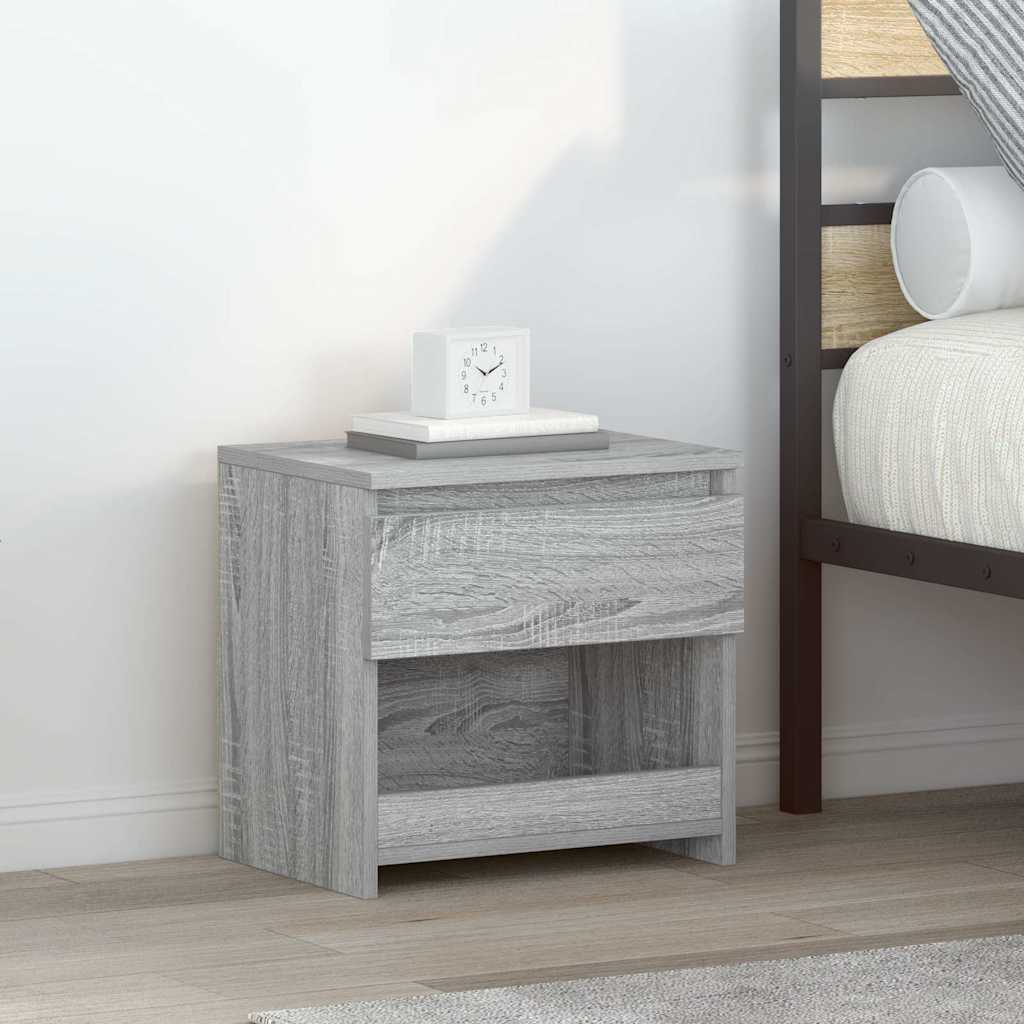 Bedside Cabinet Grey Sonoma 40x30x39 cm Engineered Wood