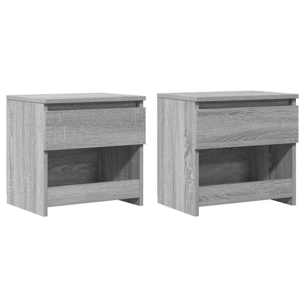 Bedside Cabinets 2 pcs Grey Sonoma 40x30x39 cm Engineered Wood